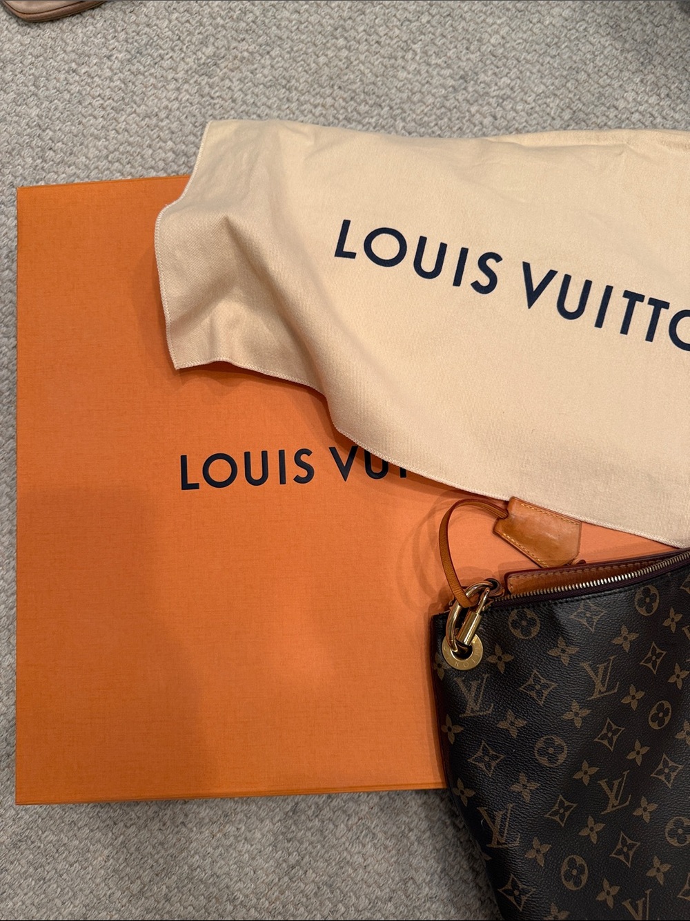 Louis Vuitton Berri MM MNG Monogram Canvas Shoulder Bag w Tan Leather Trim - Picture 12 of 16